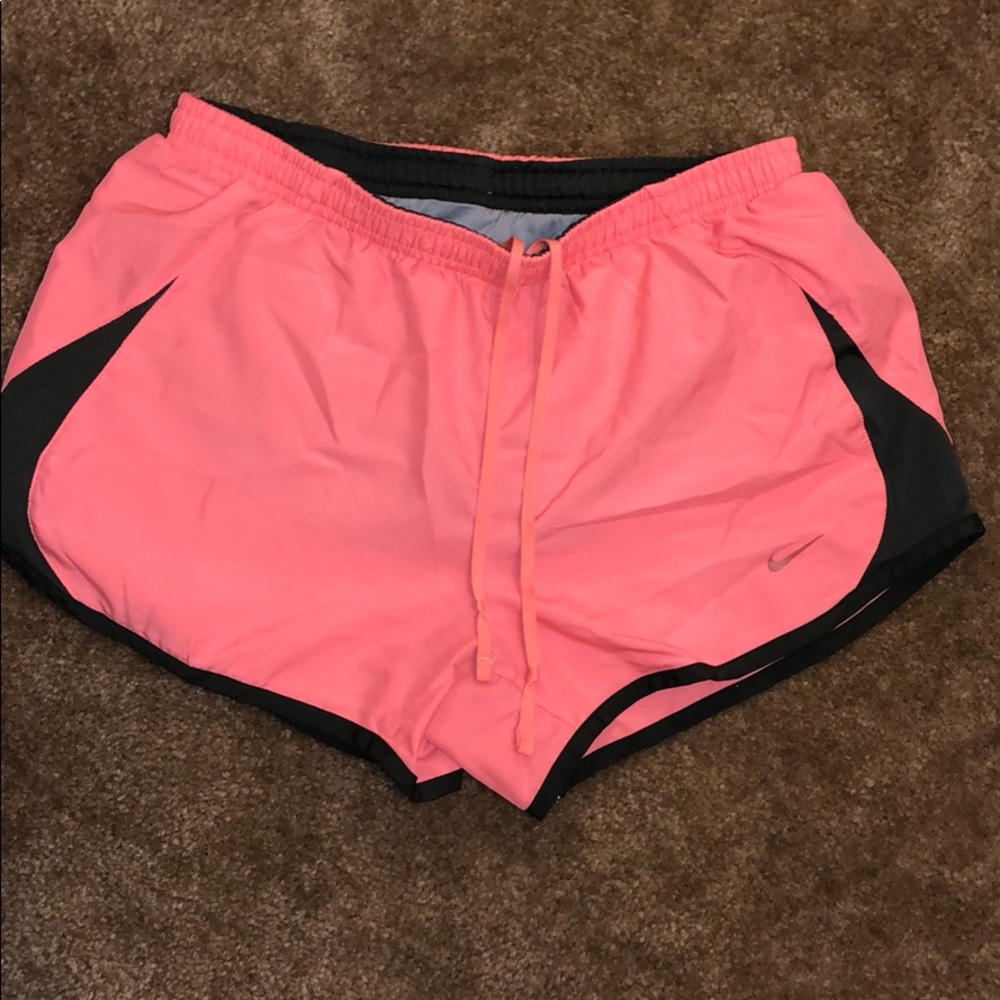 Nike coral running shorts